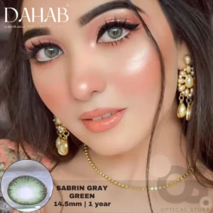 DAHAB Sabrin Gray Green Color Contact Lens, Disposable cosmetic eye lens