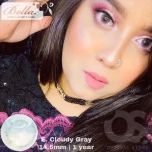 Bella Elite Cloudy Gray Color Contact Lens, Disposable cosmetic eye lens