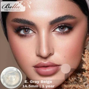 Bella Elite Gray Beige Color Contact Lens, Disposable cosmetic eye lens