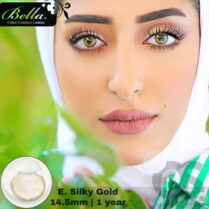 Bella Elite Silky Gold Color Contact Lens, Disposable cosmetic eye lens