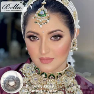 Bella Elite Silky Gray Color Contact Lens, Disposable cosmetic eye lens
