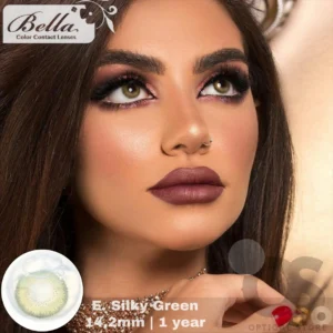 Bella Elite Silky Green Color Contact Lens, Disposable cosmetic eye lens