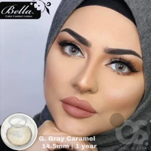 Bella Glow Gray Caramel Color Contact Lens, Disposable cosmetic eye lens