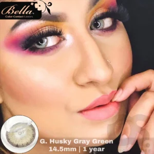 Bella Glow Husky Gray Green Color Contact Lens, Disposable cosmetic eye lens