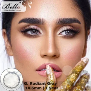 Bella Glow Radiant Gray Color Contact Lens, Disposable cosmetic eye lens