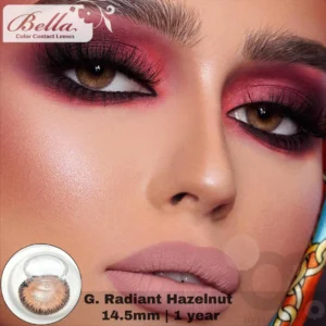 Bella Glow Radiant Hazelnut Color Contact Lens, Disposable cosmetic eye lens