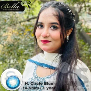Bella Highlight Circle Blue Color Contact Lens, Disposable cosmetic eye lens