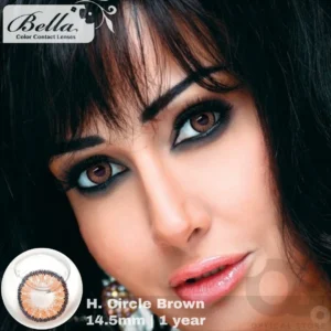 Bella Highlight Circle Brown Color Contact Lens, Disposable cosmetic eye lens