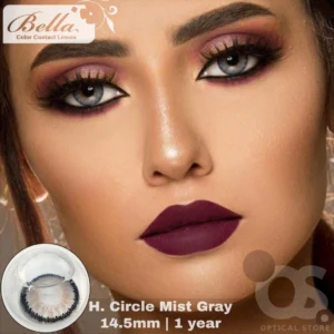 Bella Highlight Circle Mist Gray Color Contact Lens, Disposable cosmetic eye lens