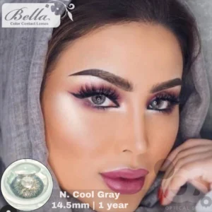 Bella Natural Cool Gray Color Contact Lens, Disposable cosmetic eye lens