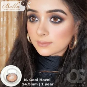 Bella Natural Cool Hazel Color Contact Lens, Disposable cosmetic eye lens