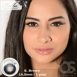 Bella Snow White Brown Color Contact Lens, Disposable cosmetic eye lens