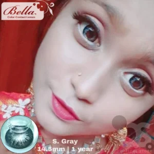 Bella Snow White Gray Color Contact Lens, Disposable cosmetic eye lens