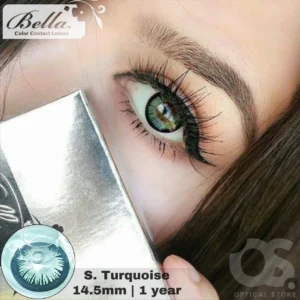 Bella Snow White Turquoise Color Contact Lens, Disposable cosmetic eye lens