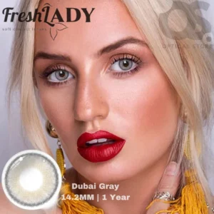 Freshlady Dubai Gray Color Contact Lens, Disposable cosmetic eye lens