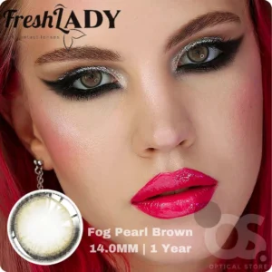Freshlady Fog Pearl Brown Color Contact Lens, Disposable cosmetic eye lens