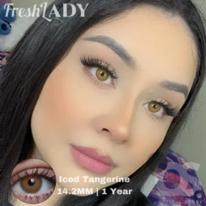 Freshlady Iced Tangerine Brown Color Contact Lens, Disposable cosmetic eye lens