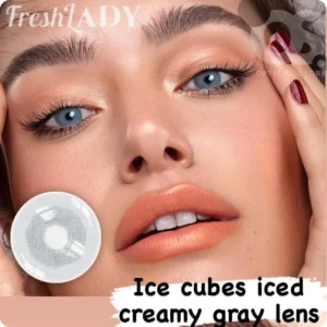 Freshlady Ice Cream Greyish white Color Contact Lens, Disposable cosmetic eye lens