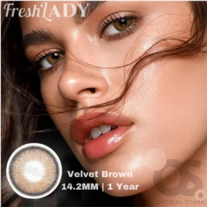 Freshlady Velvet Brown white Color Contact Lens, Disposable cosmetic eye lens