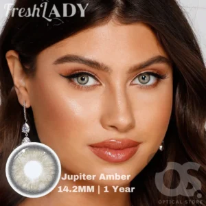 Freshlady Jupiter Amber white Color Contact Lens, Disposable cosmetic eye lens