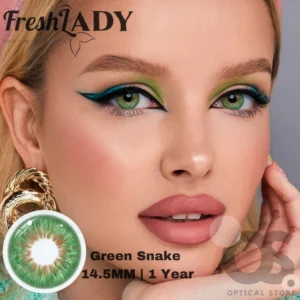 Freshlady Green Snake white Color Contact Lens, Disposable cosmetic eye lens