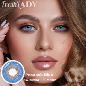 Freshlady Peacock Blue white Color Contact Lens, Disposable cosmetic eye lens