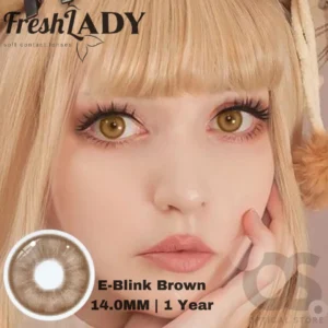 Freshlady E-Blink Brown white Color Contact Lens, Disposable cosmetic eye lens