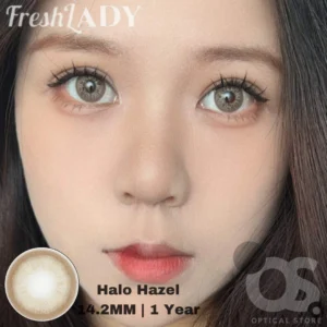 Freshlady Halo Hazel white Color Contact Lens, Disposable cosmetic eye lens