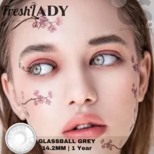 Freshlady Glassball Grey Color Contact Lens, Disposable cosmetic eye lens