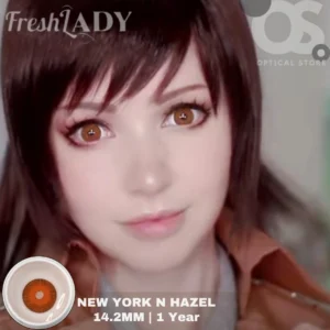 Freshlady New York N Hazel Color Contact Lens, Disposable cosmetic eye lens