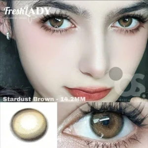 Freshlady Stardust Brown Color Contact Lens, Disposable cosmetic eye lens