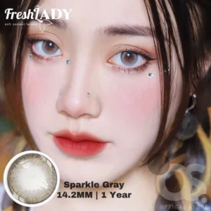 Freshlady Sparkle Gray Color Contact Lens, Disposable cosmetic eye lens