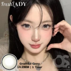 Freshlady Graffito Grey Color Contact Lens, Disposable cosmetic eye lens