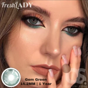Freshlady Gem Green Color Contact Lens, Disposable cosmetic eye lens