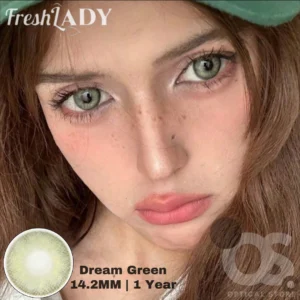 Freshlady Dream Green Color Contact Lens, Disposable cosmetic eye lens