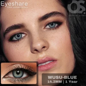 EYESHARE Wusu Blue Color Contact Lens, Disposable cosmetic eye lens